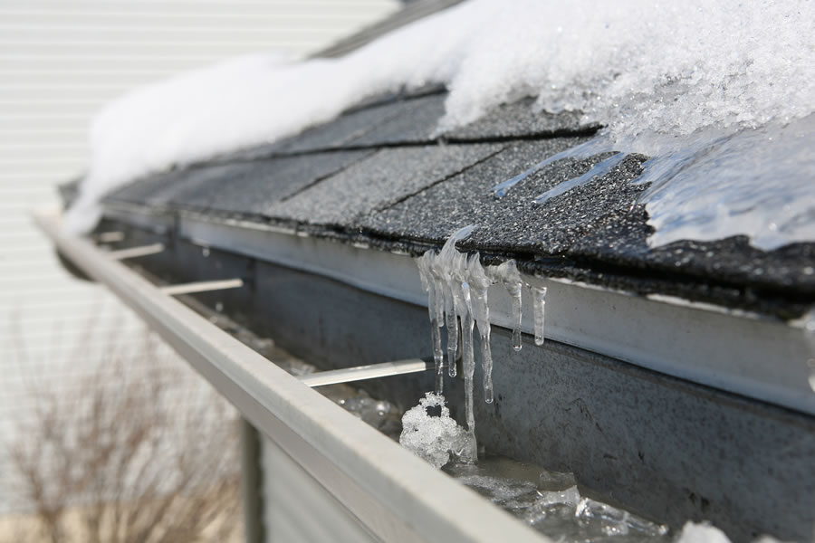 Ice on Roof in Troy Michigan